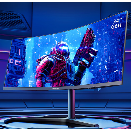 海信34英寸電競WQHD曲面帶魚屏165HzHDR400高色域21:9旋轉(zhuǎn)升降游戲辦公電腦顯示器顯示屏34G6H
